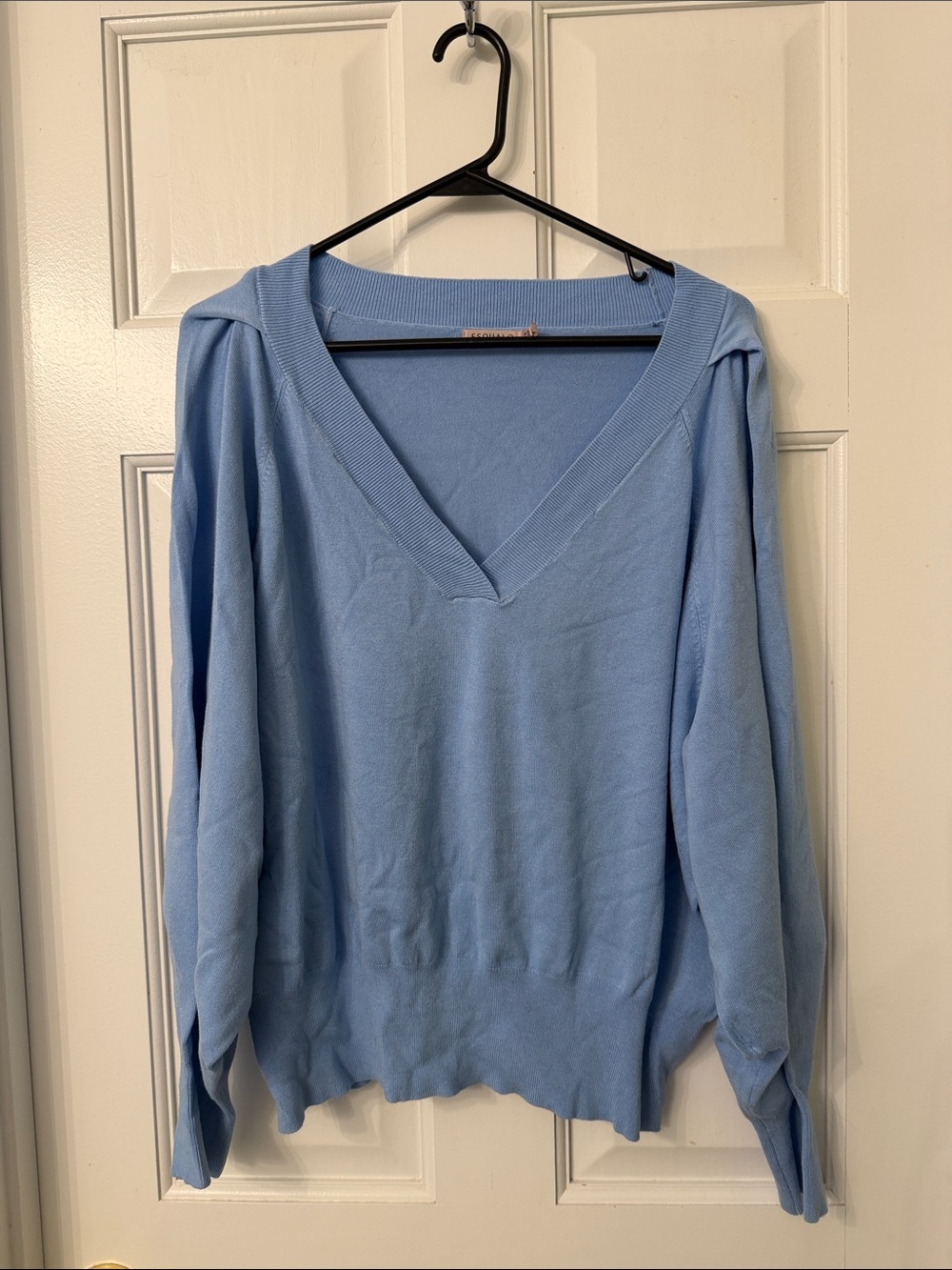 ESQUALO Sky Blue V-Neck Sweater